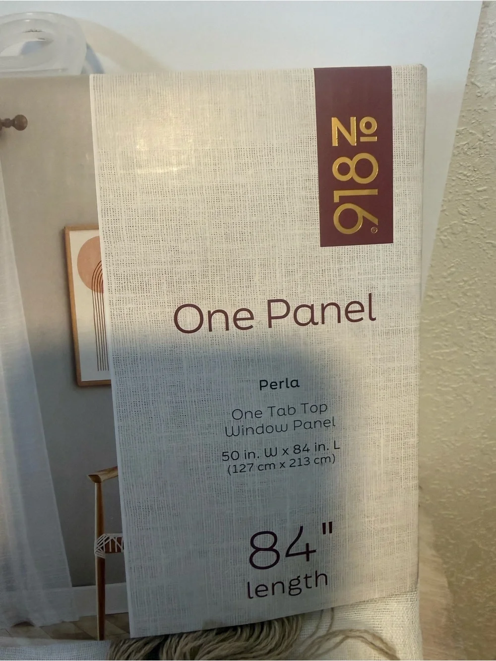 One Panel Sheer Curtain Panel - White by